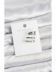 Silver Color Zircon Stone Brass Cartilage Earring