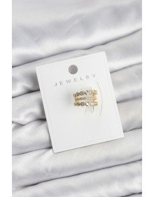 Gold Color Zircon Stone Brass Cartilage Earcuff Earring