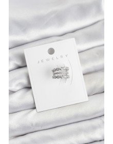Silver Color Zircon Stone Brass Cartilage Earcuff Earring