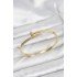 Brass Gold Color Zircon Stone Nail Model Women's Handcuff Bracelet