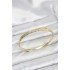 Brass Gold Color Zircon Stone Model Women's Handcuff Bracelet