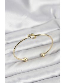 Knot Model Brass Gold Color Women's Bracelet