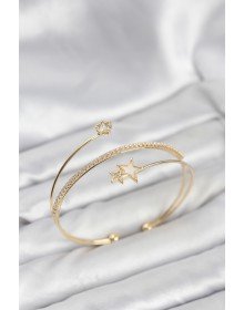 Star Model Brass Gold Color Women's Bracelet