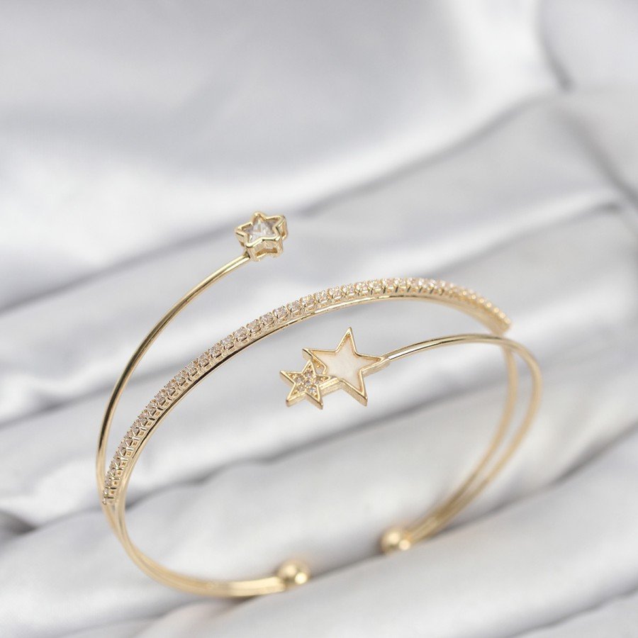 Star Model Brass Gold Color Women s Bracelet Star Model Brass Gold Color Women s Bracelet