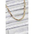 Brass Gold Color Flat Chain Women s Necklace