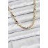 Brass Gold Color Flat Chain Women's Necklace