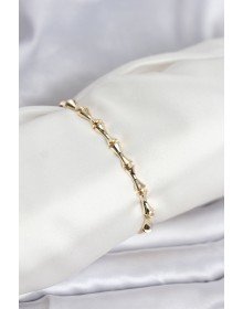 Brass Gold Color VIP Series Bone Model Zircon Stone Women's Bracelet
