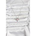 316L Steel Chain Silver Color Winged Heart Model Zircon Stone Women s Necklace