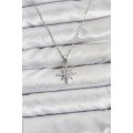 316L Steel Chain Silver Color Polar Star Model Zircon Stone Women s Necklace 316L Steel Chain Silver Color Polar Star Model Zircon Stone Women s Necklace