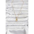 316L Steel Chain Gold Color Seashell and Starfish Model Zircon Stone Women s Necklace