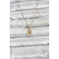 316L Steel Chain Gold Color Seashell and Starfish Model Zircon Stone Women s Necklace