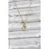 316L Steel Chain Gold Color Seashell and Starfish Model Zircon Stone Women's Necklace