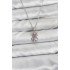 316L Steel Chain Silver Color Teddy Bear Model Zircon Stone Women's Necklace