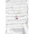 316L Steel Chain Silver Color Cherry Model Zircon Stone Women s Necklace