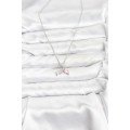 316L Steel Chain Silver Color Fish Tail Model Zircon Stone Women s Necklace