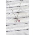 316L Steel Chain Silver Color Fish Tail Model Zircon Stone Women s Necklace