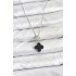 316L Steel Chain Silver Color Clover Model Zircon Stone Women's Necklace