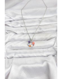 316L Steel Chain Silver Color Flower Cat Model Women's Necklace