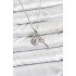 316L Steel Chain Silver Color Lock Key Model Zircon Stone Women's Necklace