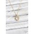 316L Steel Chain Gold Color Heart Model Zircon Stone Women's Necklace