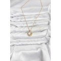 316L Steel Chain Gold Color Heart Model Zircon Stone Women s Necklace