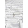 316L Steel Chain Silver Color 4 Leaf Clover Model Zircon Stone Women s Necklace 316L Steel Chain Silver Color 4 Leaf Clover Model Zircon Stone Women s Necklace