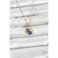 316L Steel Chain Gold Color Night Model Zircon Stone Women s Necklace