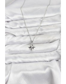 316L Steel Chain Silver Color Pole Star Model Women's Necklace