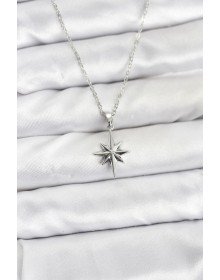 316L Steel Chain Silver Color Pole Star Model Women's Necklace