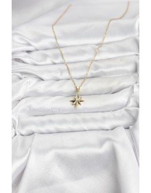 316L Steel Chain Gold Color Pole Star Model Women's Necklace