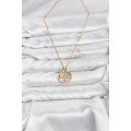 316L Steel Chain Gold Color Lucky Necklace Model Zircon Stone Women s Necklace