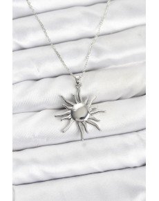 316L Steel Chain Silver Color Sun Model Women's Necklace