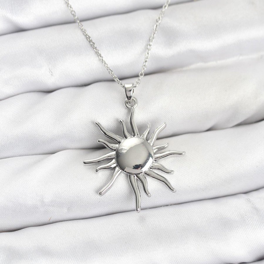 316L Steel Chain Silver Color Sun Model Women s Necklace