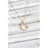 316L Steel Chain Gold Color Crescent Star Model Zircon Stone Women's Necklace