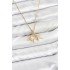 316L Steel Chain Gold Color Starfish Model Zircon Stone Women's Necklace