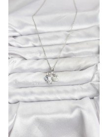 316L Steel Chain Silver Color Sea Theme Model Zircon Stone Women's Necklace