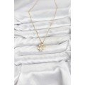 316L Steel Chain Gold Color Sea Theme Model Zircon Stone Women s Necklace