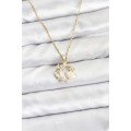 316L Steel Chain Gold Color Sea Theme Model Zircon Stone Women s Necklace