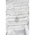 316L Steel Chain Silver Color Pearl and Shell Model Zircon Stone Women s Necklace 316L Steel Chain Silver Color Pearl and Shell Model Zircon Stone Women s Necklace