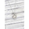 316L Steel Chain Silver Color Pearl and Shell Model Zircon Stone Women s Necklace 316L Steel Chain Silver Color Pearl and Shell Model Zircon Stone Women s Necklace