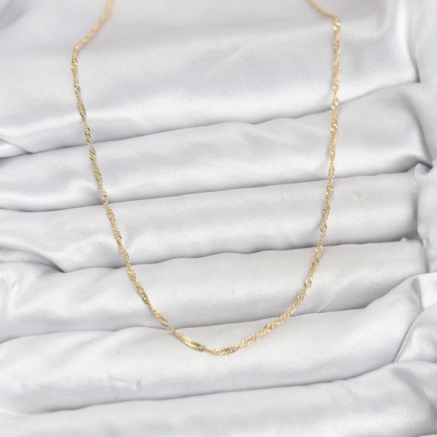 CM 14K Gold Color Brass Crushed Twist Model Women s Necklace CM 14K Gold Color Brass Crushed Twist Model Women s Necklace