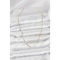CM 14K Gold Color Thin Cut Bar Model Chain Women s Necklace
