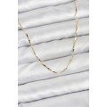 CM 14K Gold Color Thin Cut Bar Model Chain Women s Necklace
