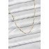 CM 14K Gold Color Thin Cut Bar Model Chain Women's Necklace