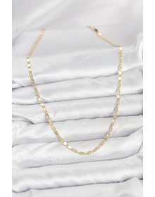 CM 14K Gold Color Laser Chain Model Women's Necklace