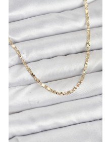 CM 14K Gold Color Laser Chain Model Women's Necklace