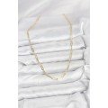 CM 14K Gold Color Brass Paperclip Chain Women s Necklace CM 14K Gold Color Brass Paperclip Chain Women s Necklace