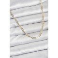 CM 14K Gold Color Brass Paperclip Chain Women s Necklace CM 14K Gold Color Brass Paperclip Chain Women s Necklace