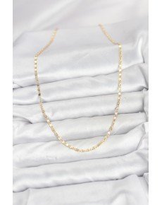 CM 14K Gold Color Laser Thin Chain Women's Necklace