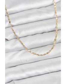 CM 14K Gold Color Laser Thin Chain Women's Necklace